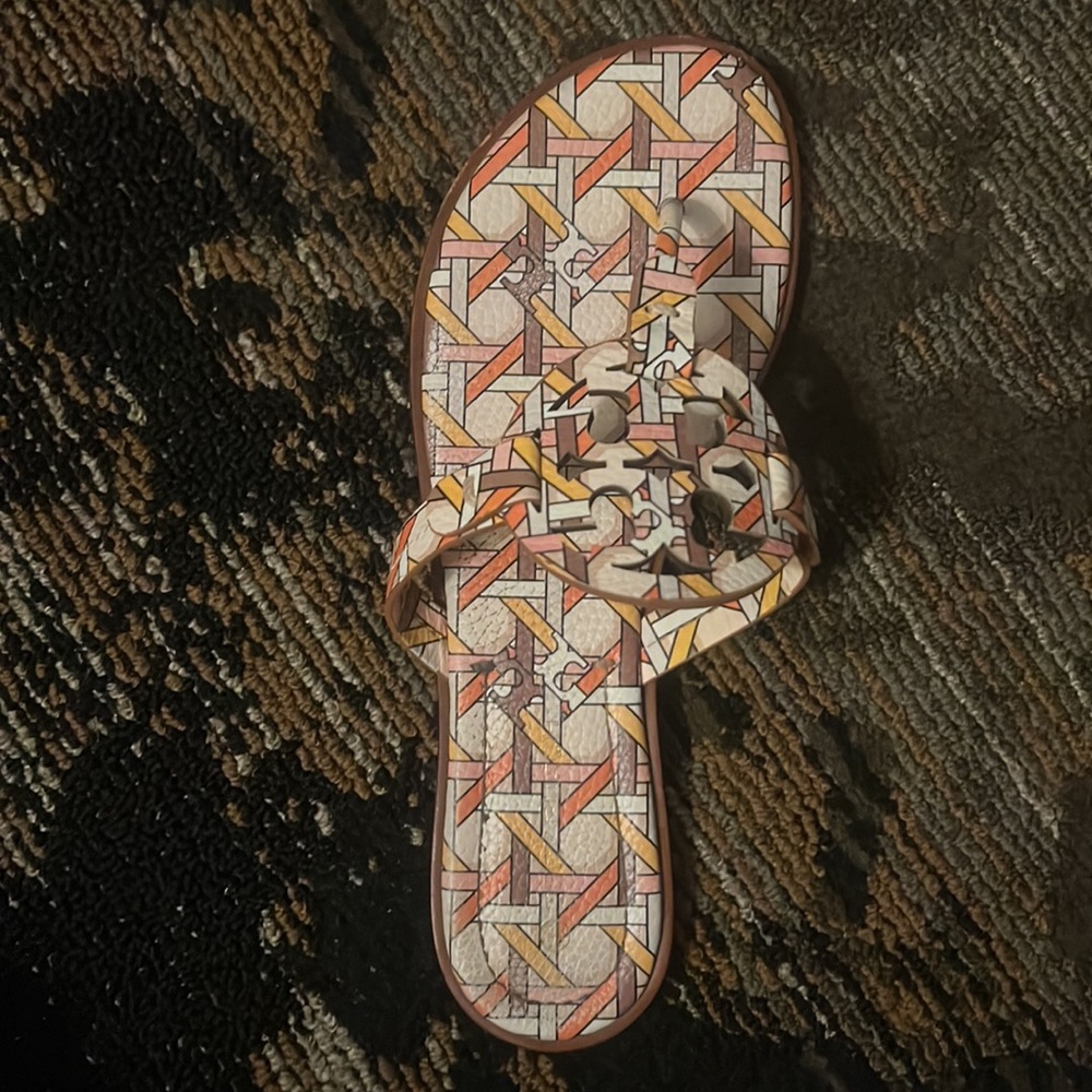 Multi Color Tory Burch Slides Worn 3 Times - image 2